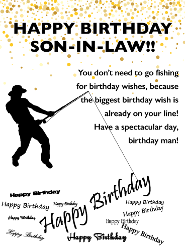 Special Fish - Happy Birthday Card for Son-in-Law
