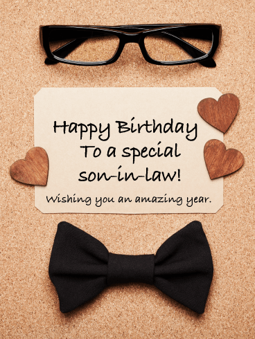 Smart Look - Happy Birthday Card for Son-in-Law