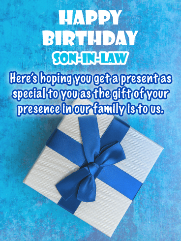 Special Gifts- Happy Birthday Wishes Card for Son-In-Law