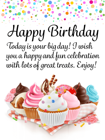 Spectacular Cupcakes! Happy Birthday Card