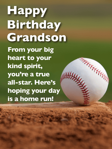 You’re a True All-star - Happy Birthday Card for Grandson