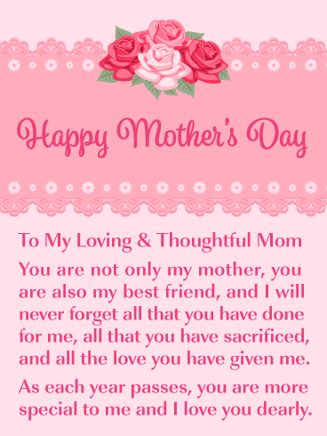 I Love You Dearly - Happy Mother’s Day Card for Mother