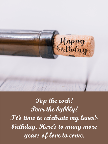 Pop the Cork – Birthday Wishes Card for Him