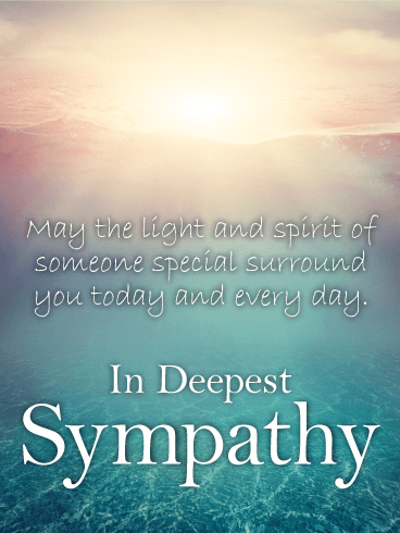 Sun Rise Sympathy Card