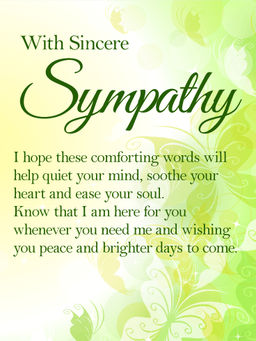 I am Here for You - Sympathy Card