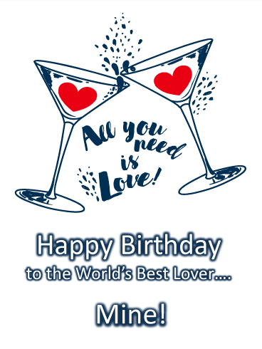 All You Need Is Love - Happy Birthday Card for Lovers
