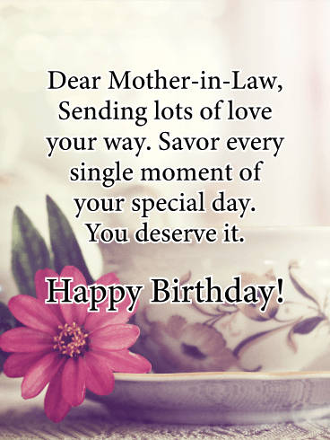 Sending Love - Happy Birthday Card for Mother-in-Law