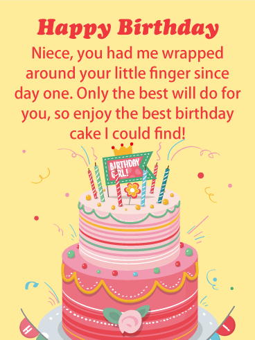 Enjoy the Cake - Happy Birthday Card for Niece