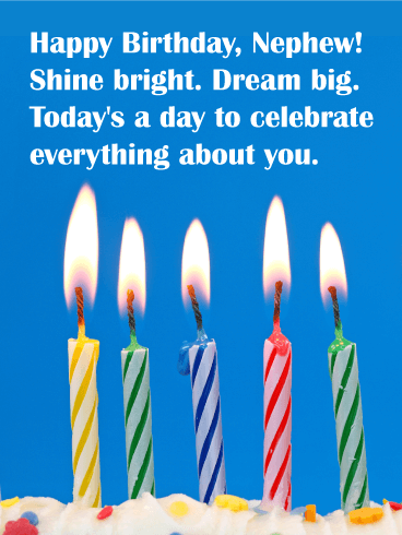 Shine Bright - Happy Birthday Card for Nephew