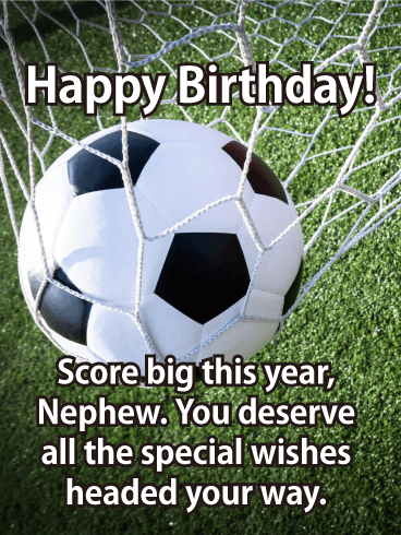 Score Big This Year! Happy Birthday Card for Nephew