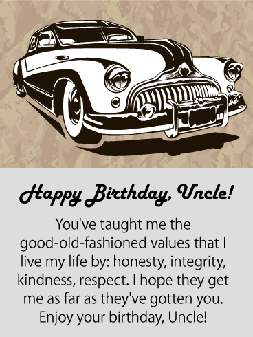 Admire You! Happy Birthday Card for Uncle