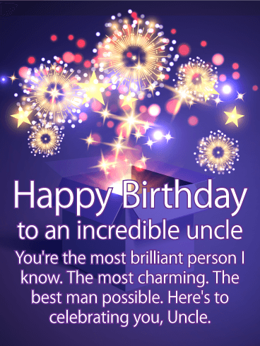 You're the Most Brilliant - Happy Birthday Card for Uncle