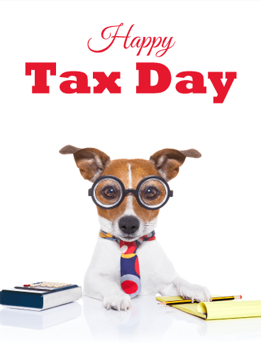 A Dog Accountant - Tax Day Card
