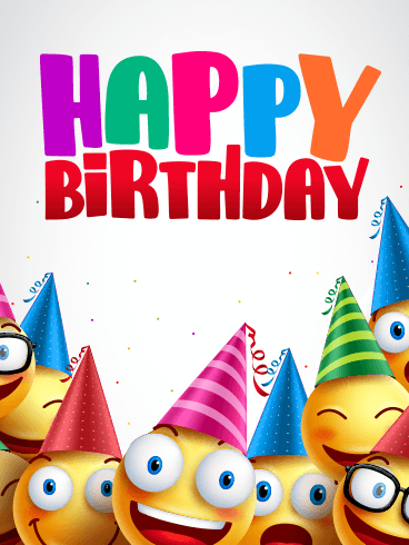 Surprise! Smiley Face Birthday Party Card for Kids